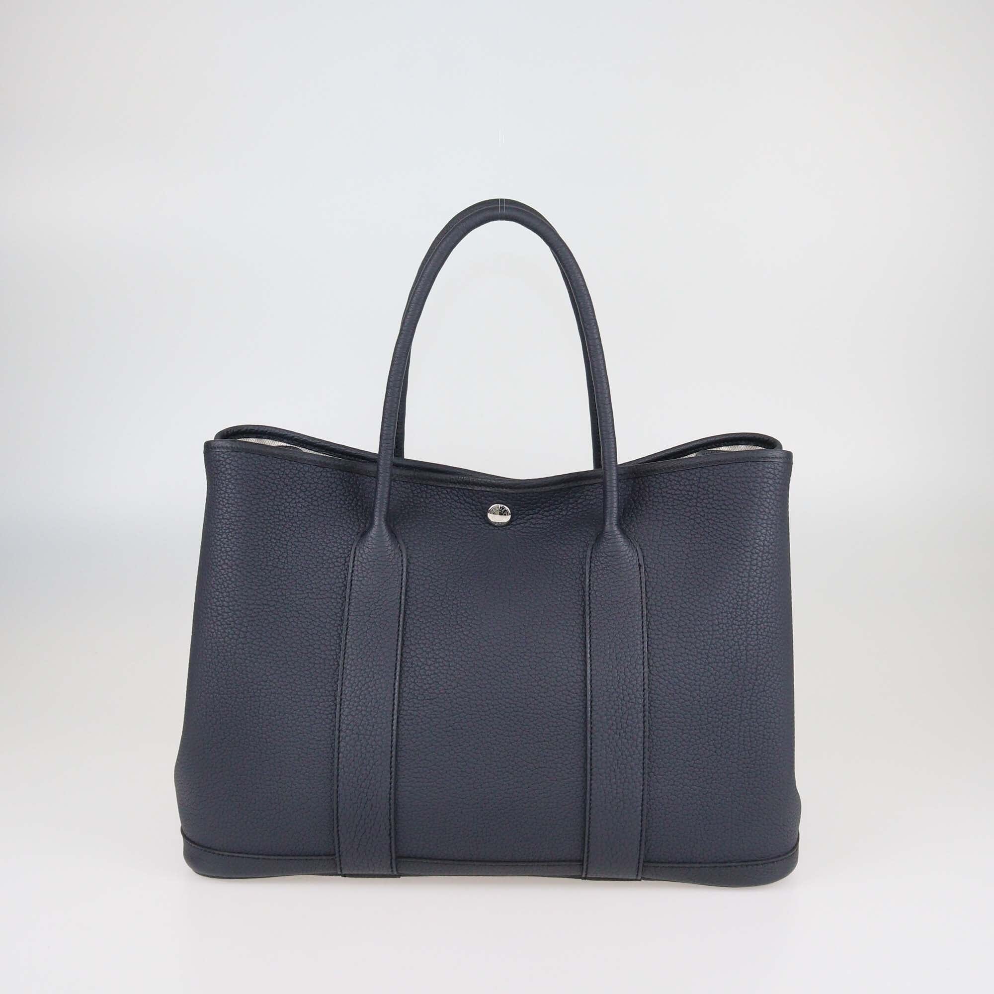 Hermes Bleu Indigo Negonda Leather Garden Party 36 Bag Womens Hermes 