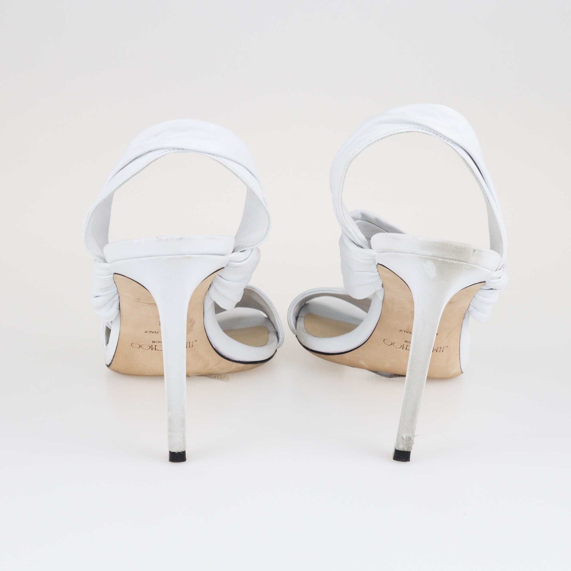 Jimmy Choo White Leila Slingback Sandals Shoes Jimmy Choo 