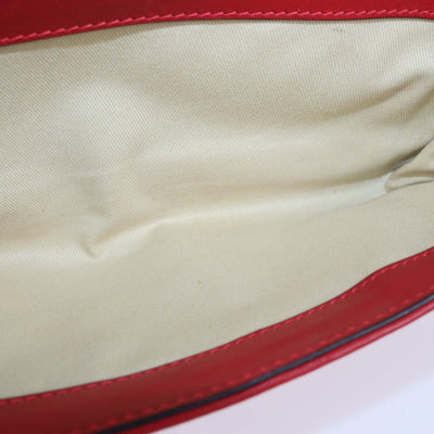 Valentino Red Leather Rockstud Va Va Voom Chain Clutch