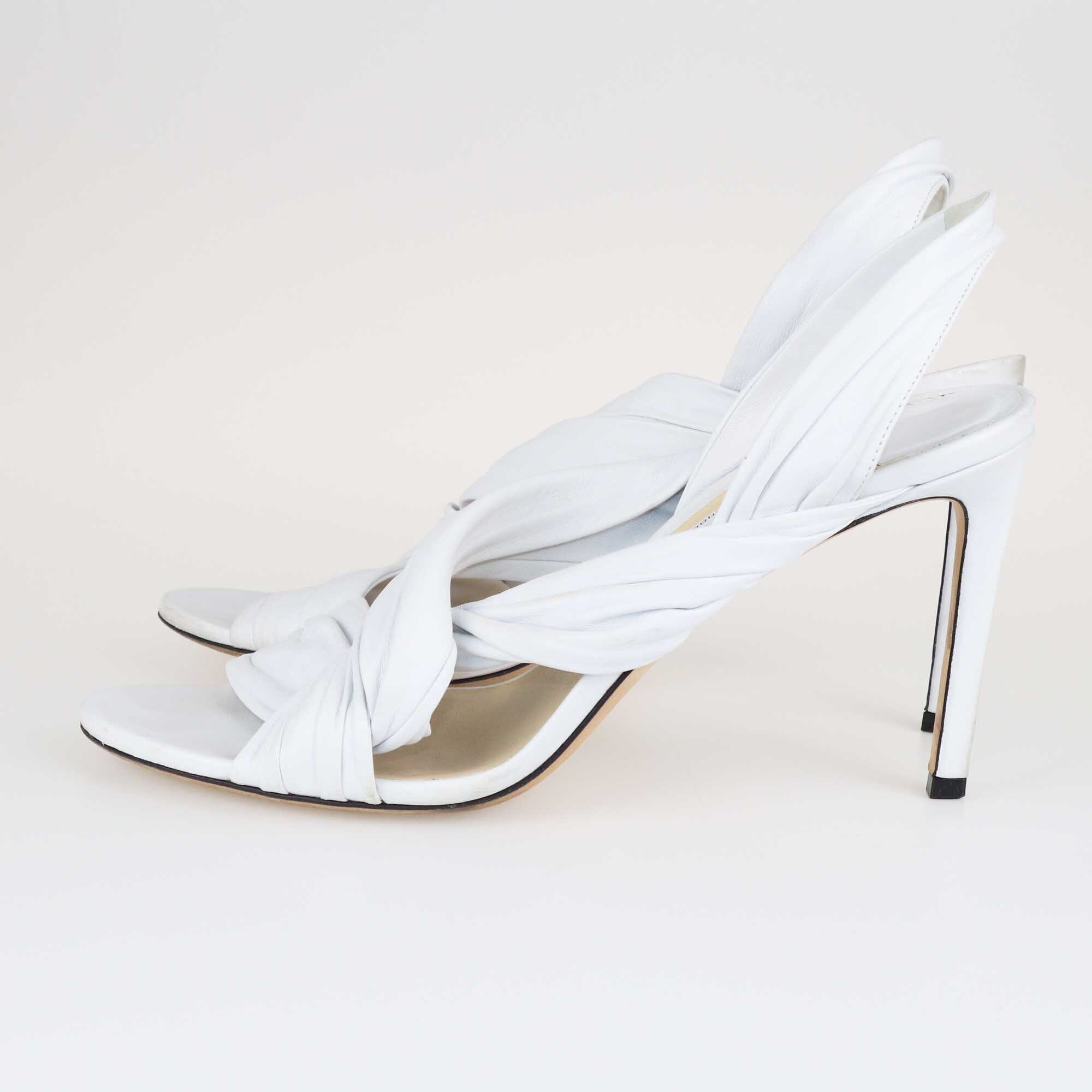 Jimmy Choo White Leila Slingback Sandals Shoes Jimmy Choo 