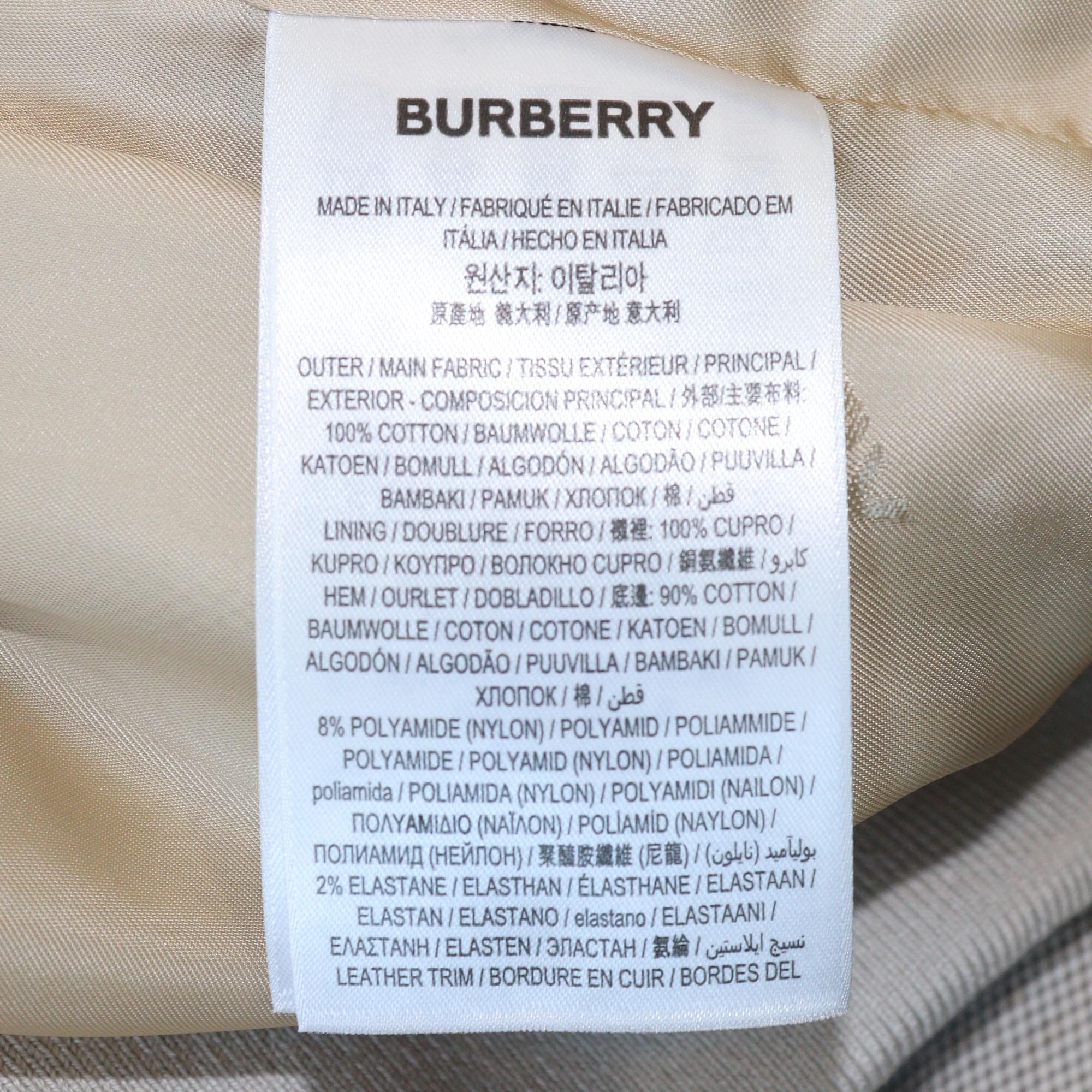 Burberry Tan/Beige Leather Trimmed Blouson Womens Burberry 