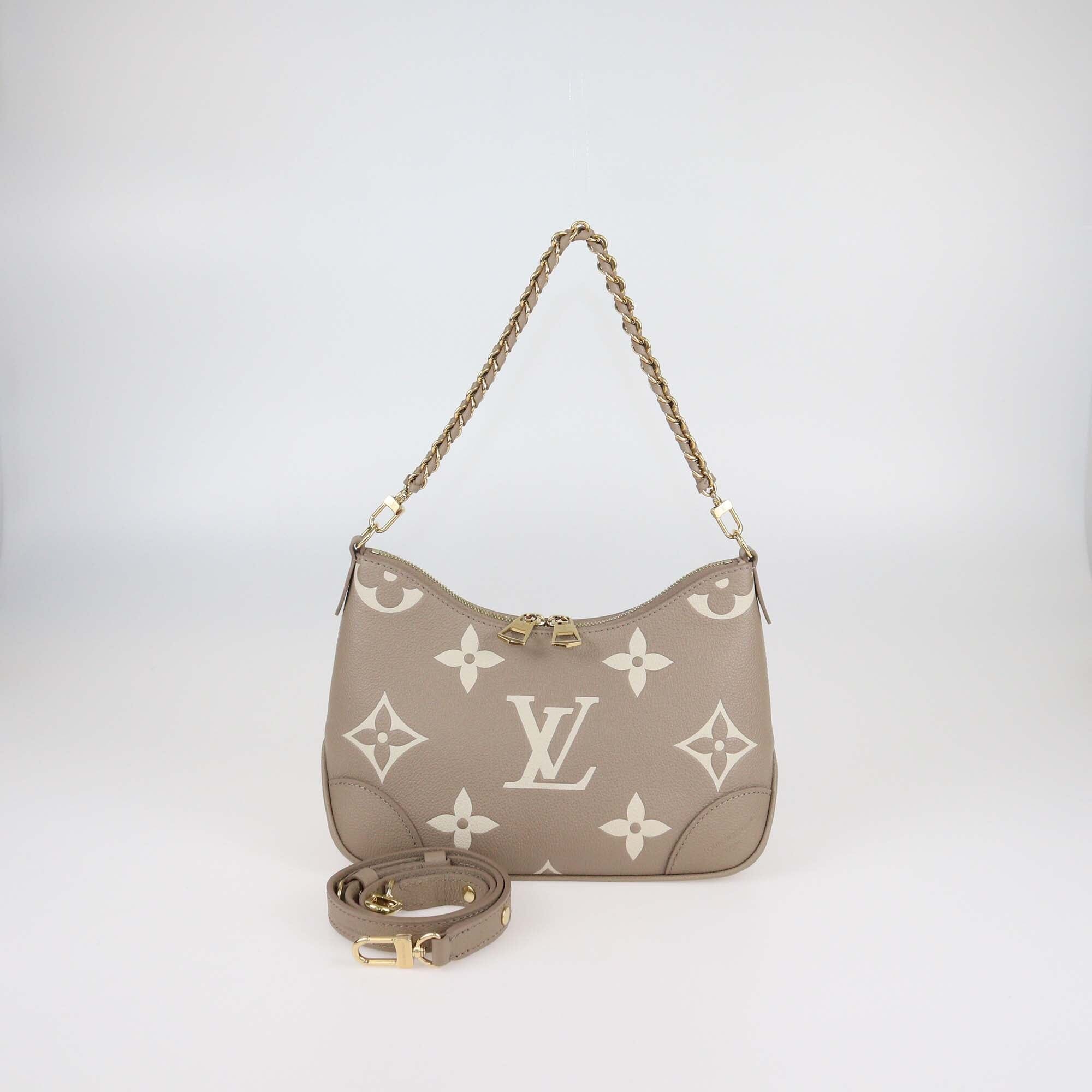 Louis Vuitton Tourterelle/Creme Monogram Empreinte Boulogne Leather PM Bag Womens Louis Vuitton 