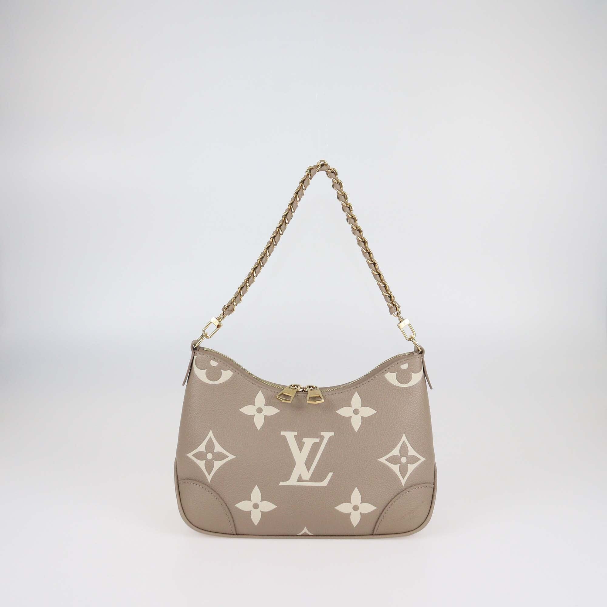 Louis Vuitton Tourterelle/Creme Monogram Empreinte Boulogne Leather PM Bag Womens Louis Vuitton 