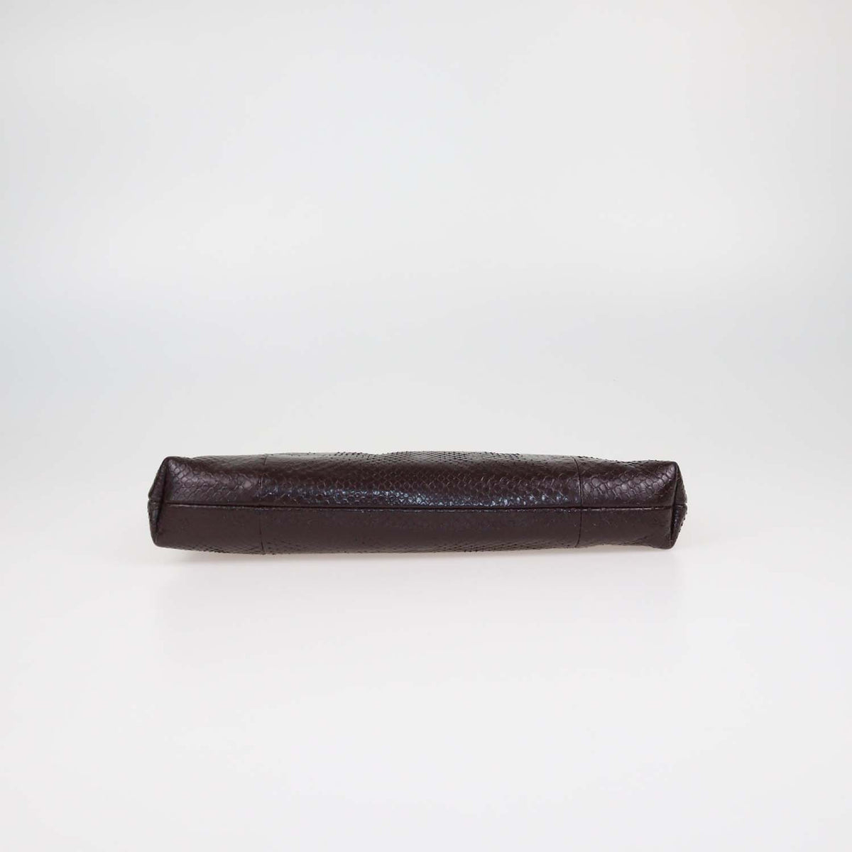 Gucci Brown Snake Leather Sienna Tassel Clutch