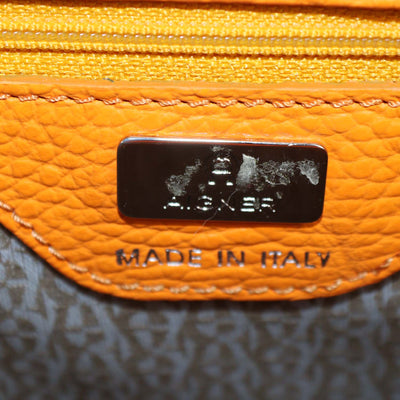 Aigner Orange Leather Medium Cybill Tote