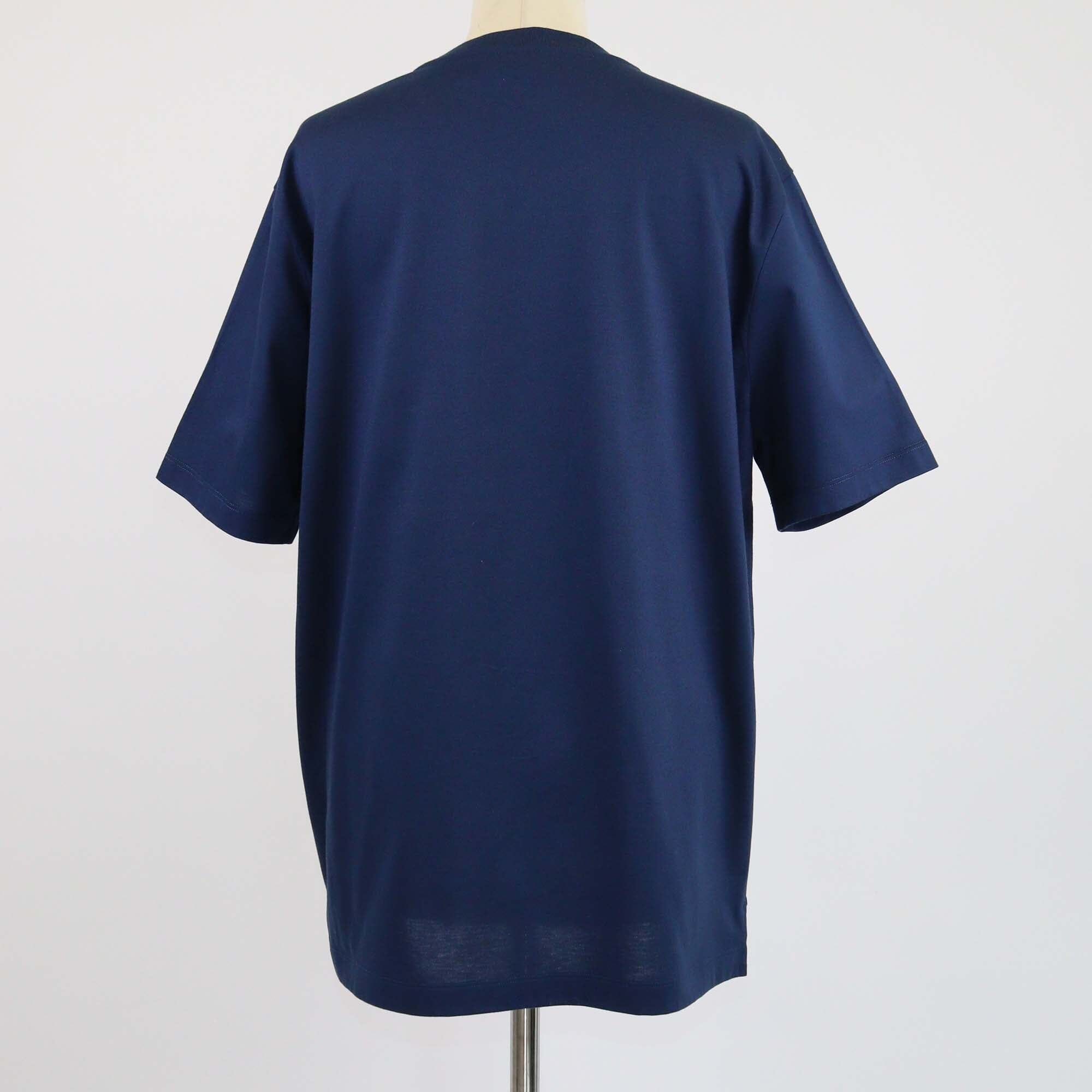 Hermes Blue Quarterb 'H" Print Short Sleeve T-Shirt Mens Hermes 