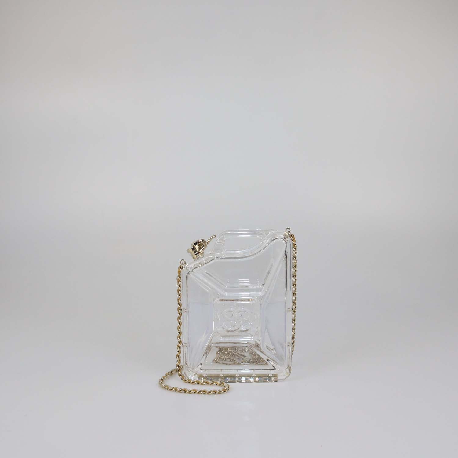 Chanel Clear Plexiglass Dubai By Night Gas Can Evening Bag