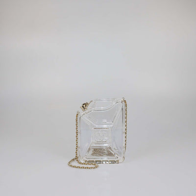 Chanel Clear Plexiglass Dubai By Night Gas Can Evening Bag
