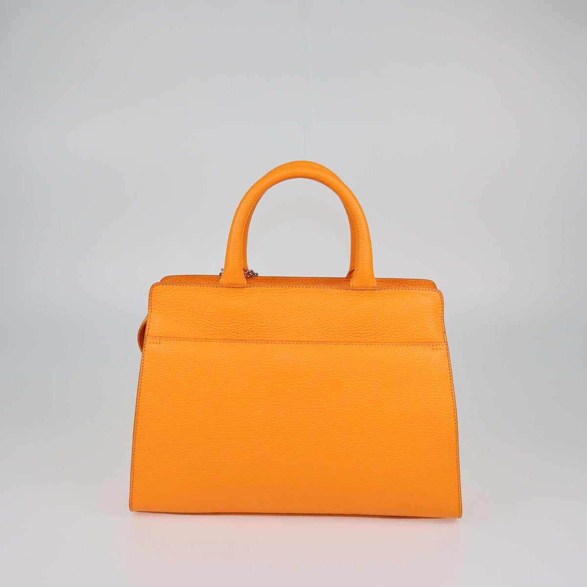 Aigner Orange Leather Medium Cybill Tote