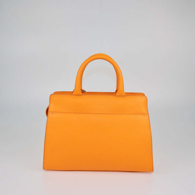Aigner Orange Leather Medium Cybill Tote