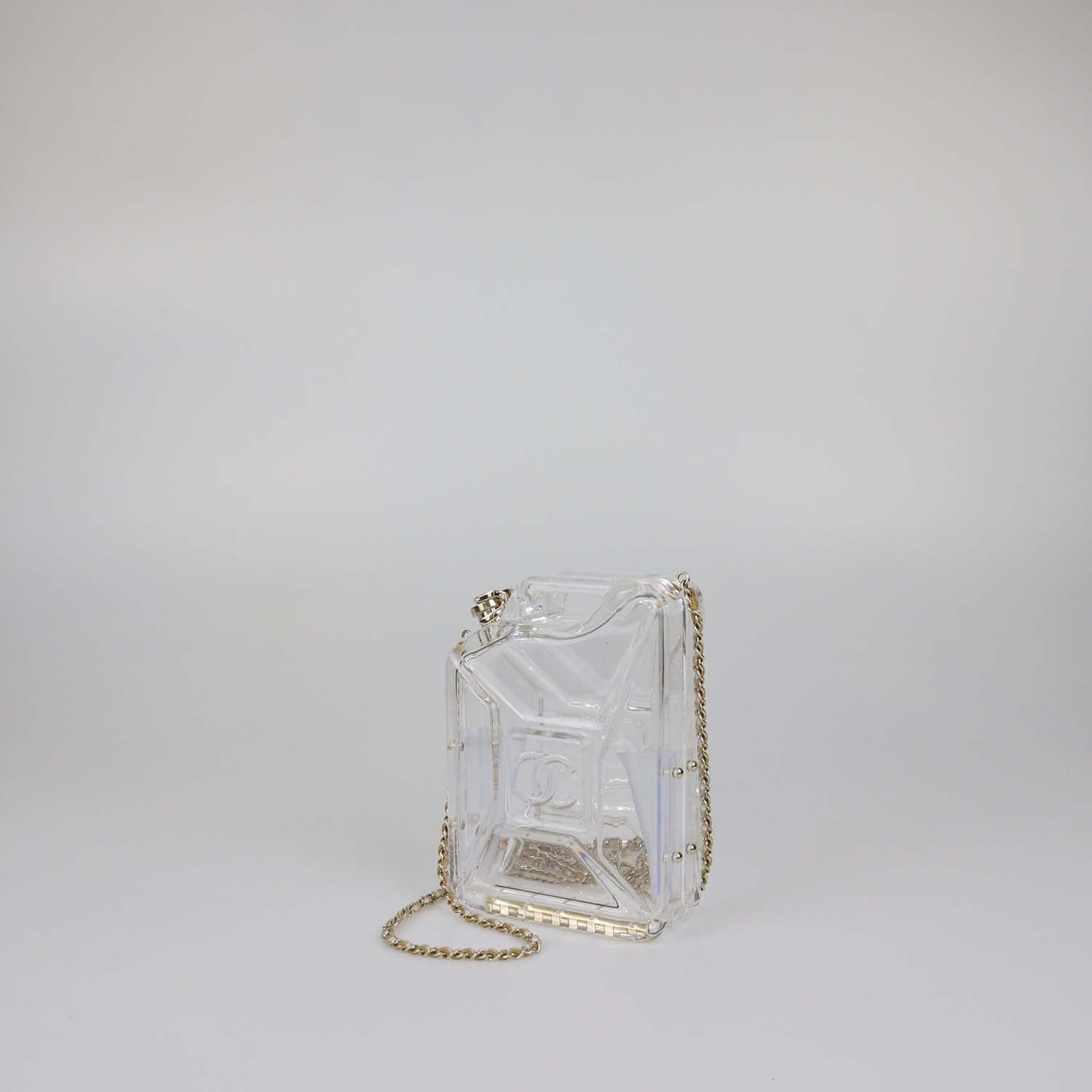 Chanel Clear Plexiglass Dubai By Night Gas Can Evening Bag