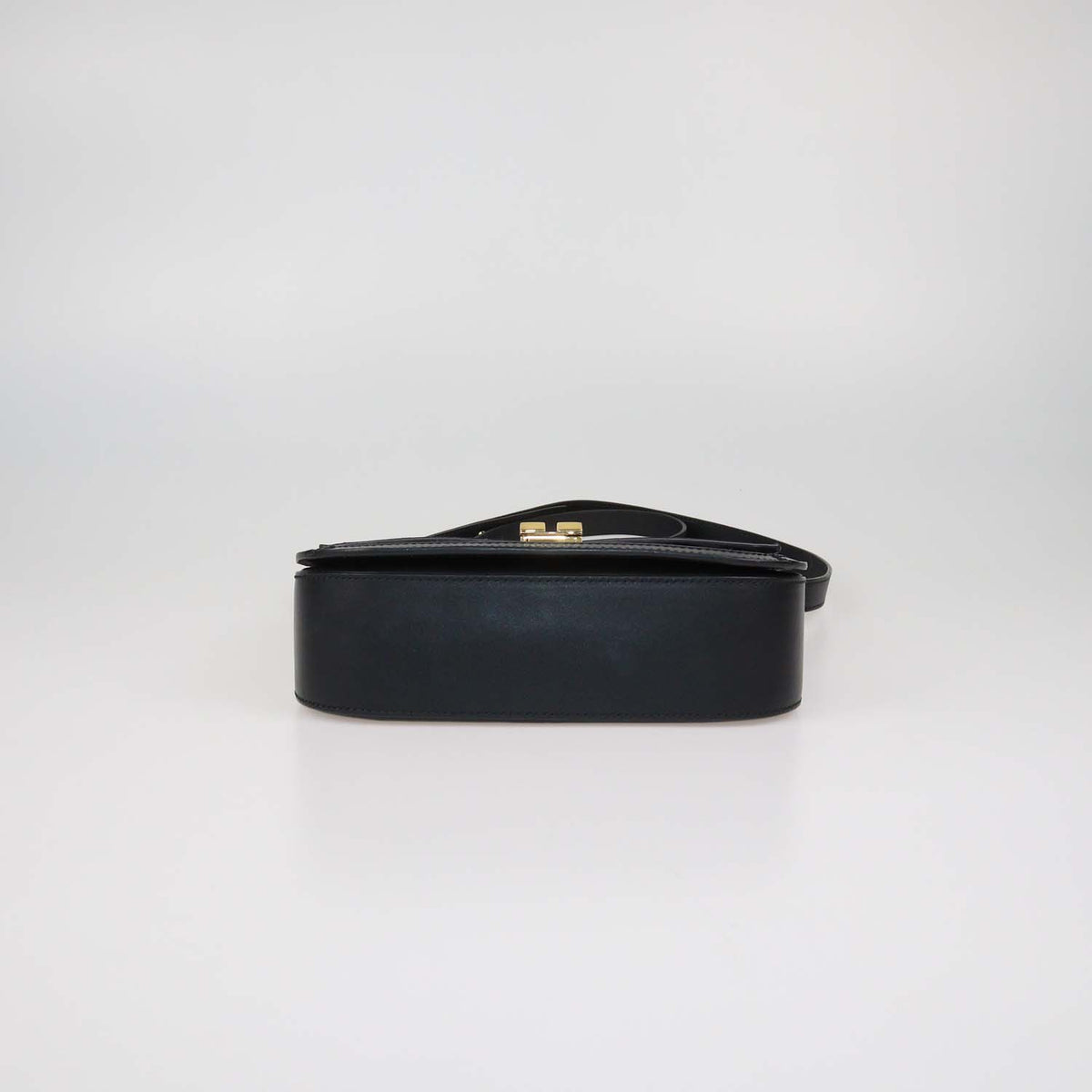 Demellier Black,White Striped Canvas and Leather The Vancouver Shoulder Bag