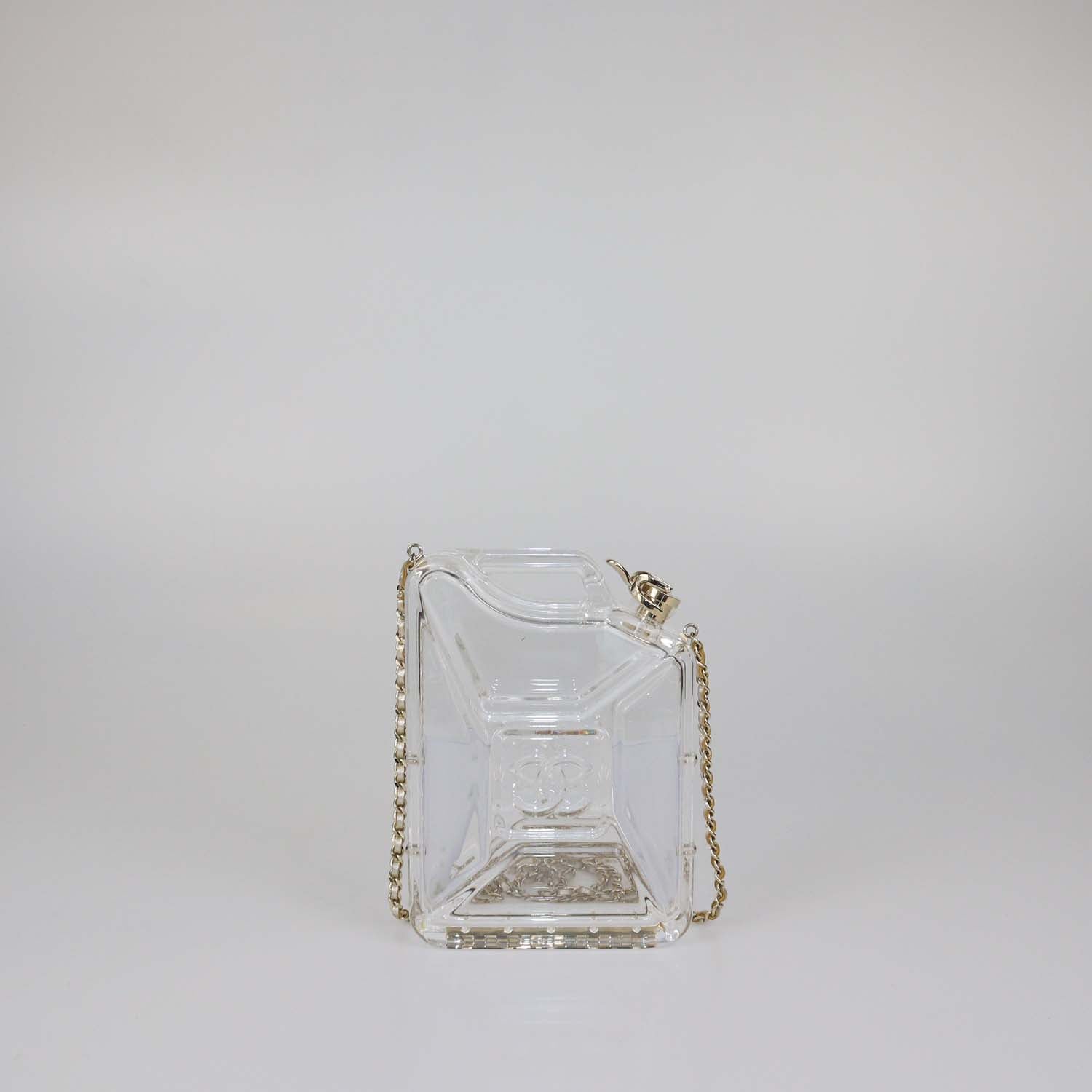 Chanel Clear Plexiglass Dubai By Night Gas Can Evening Bag