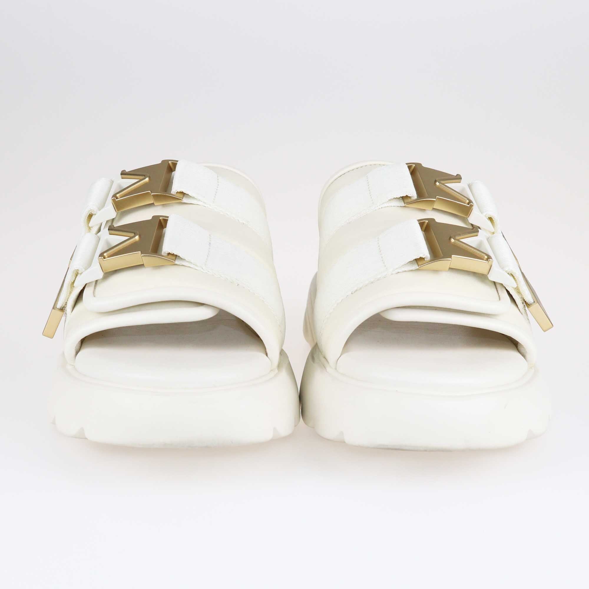 Bottega Veneta White Flash Chunky Slide Sandals Shoes Bottega Veneta 