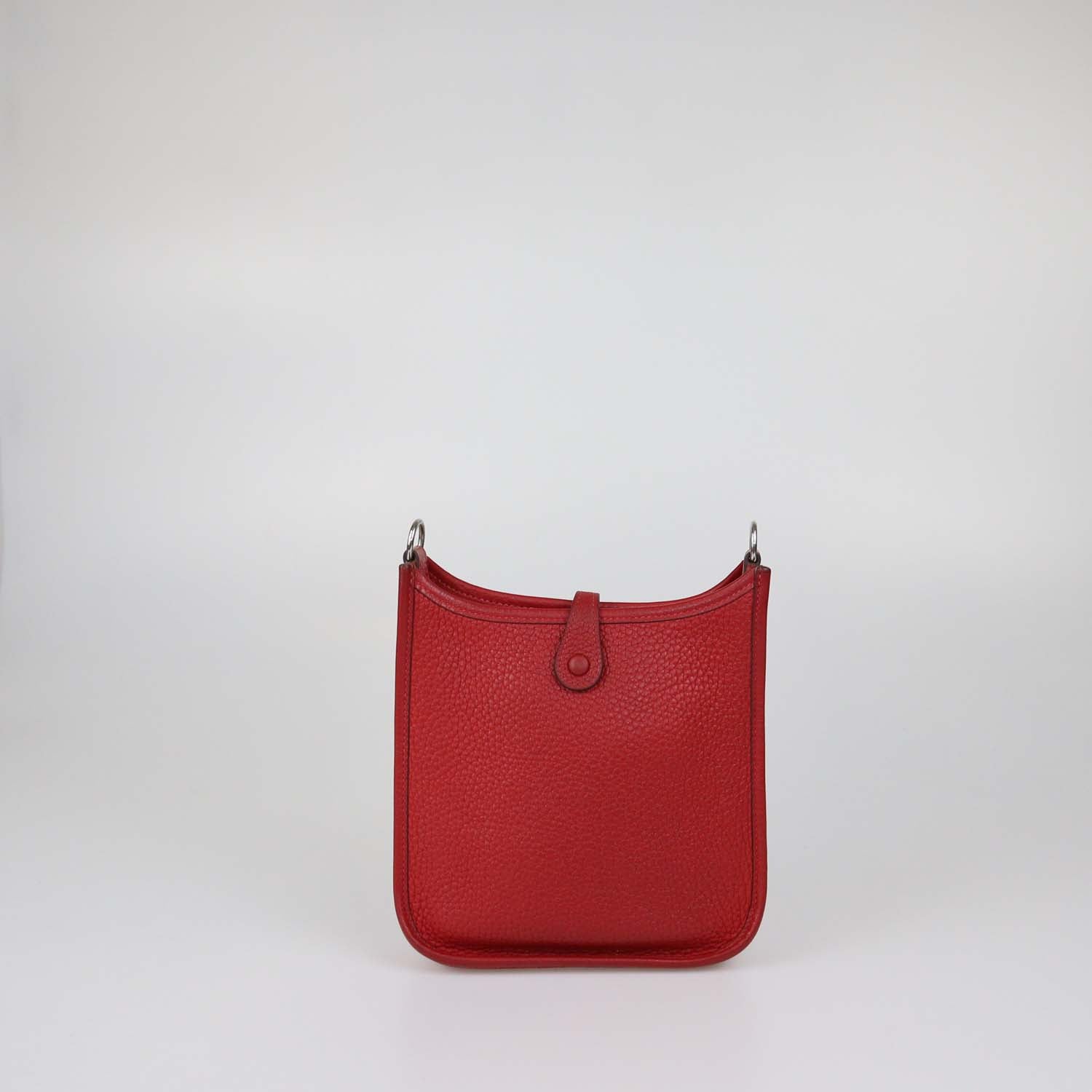 Hermes Red Clemence Leather Evelyne TPM Bag