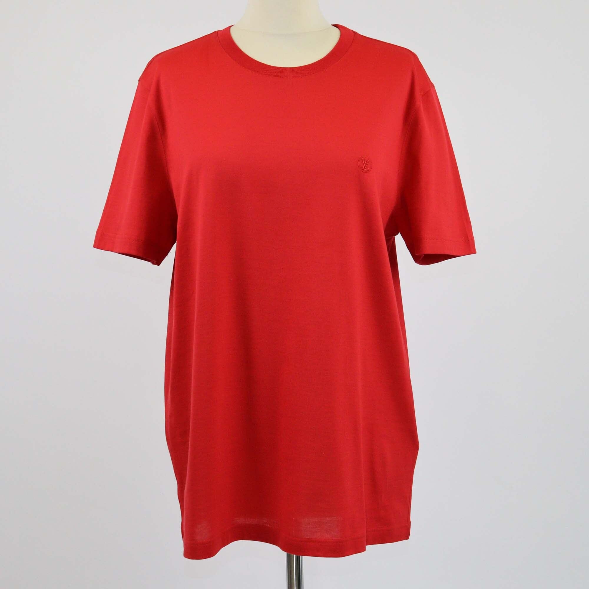 Louis Vuitton Rouge Vif Classic Short Sleeve T-Shirt Mens Louis Vuitton 