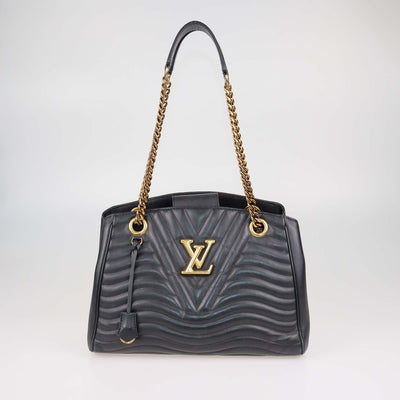 Louis Vuitton Black Leather New Wave Chain Tote