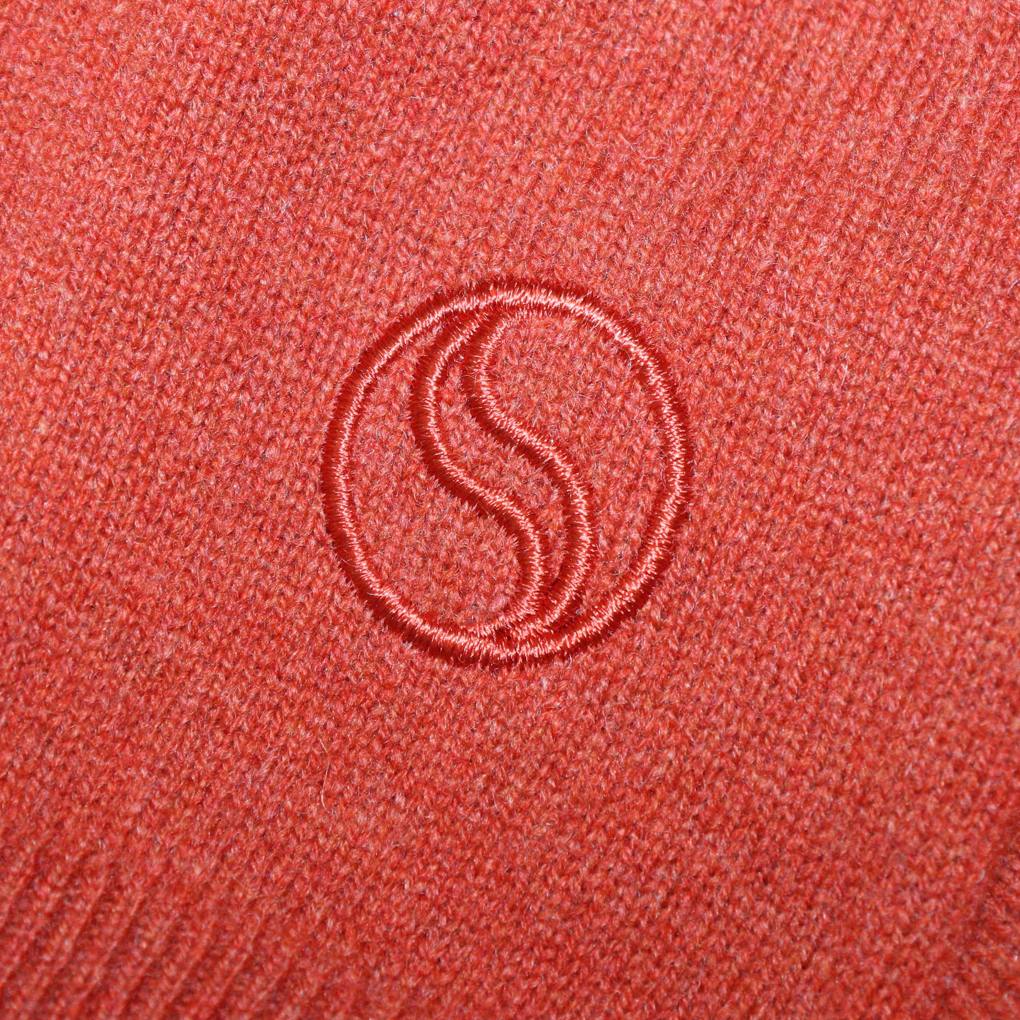 Stella McCartney Dark Orange Cashmere & Wool Knitted V Neck Sweater Dress