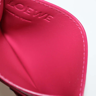 Loewe Fuchsia Leather Anagram Card Holder