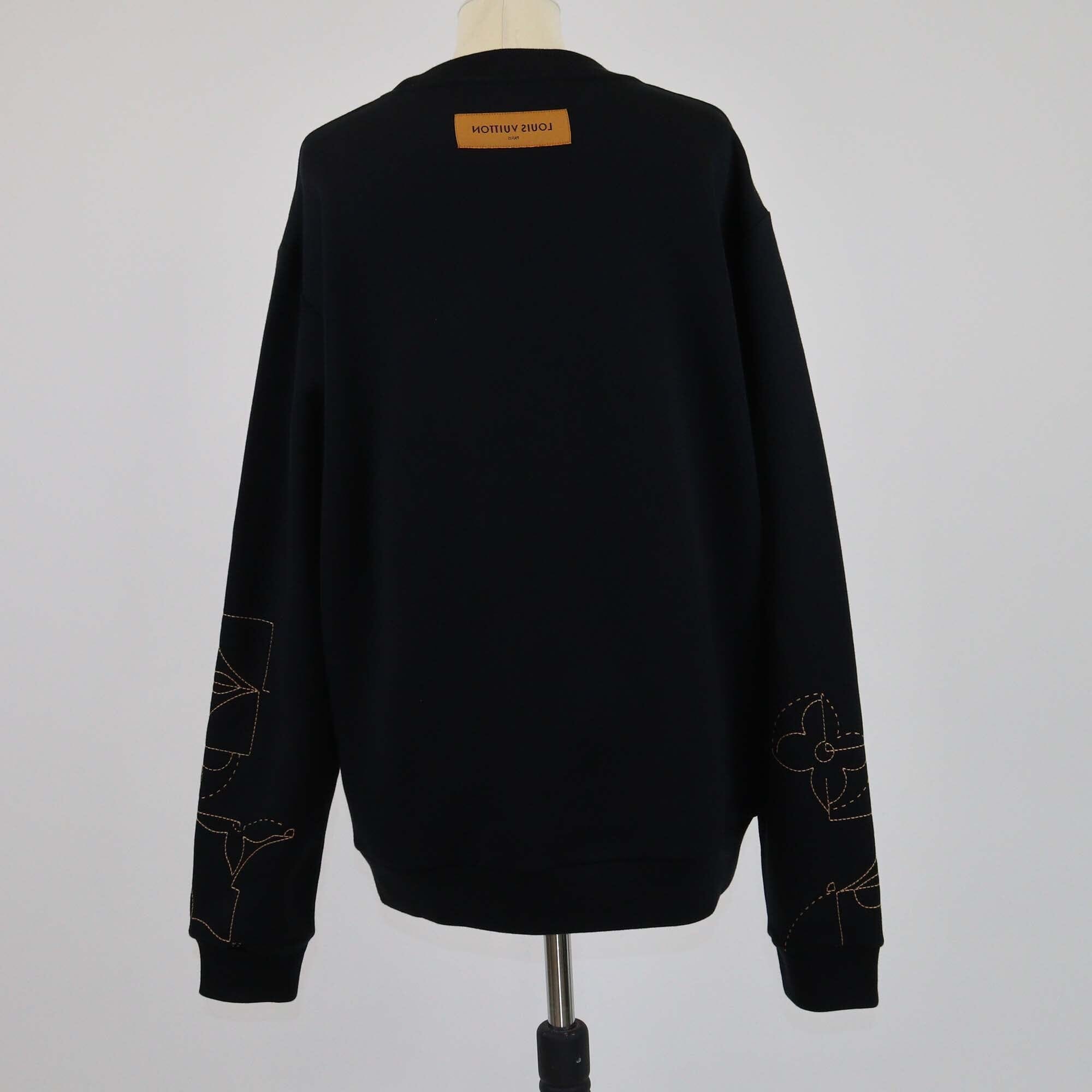 Louis Vuitton Black Music Line Sweater Mens Louis Vuitton 