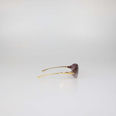 Cartier Burgundy Gradient Panthere de Cartier Rimless Sunglasses