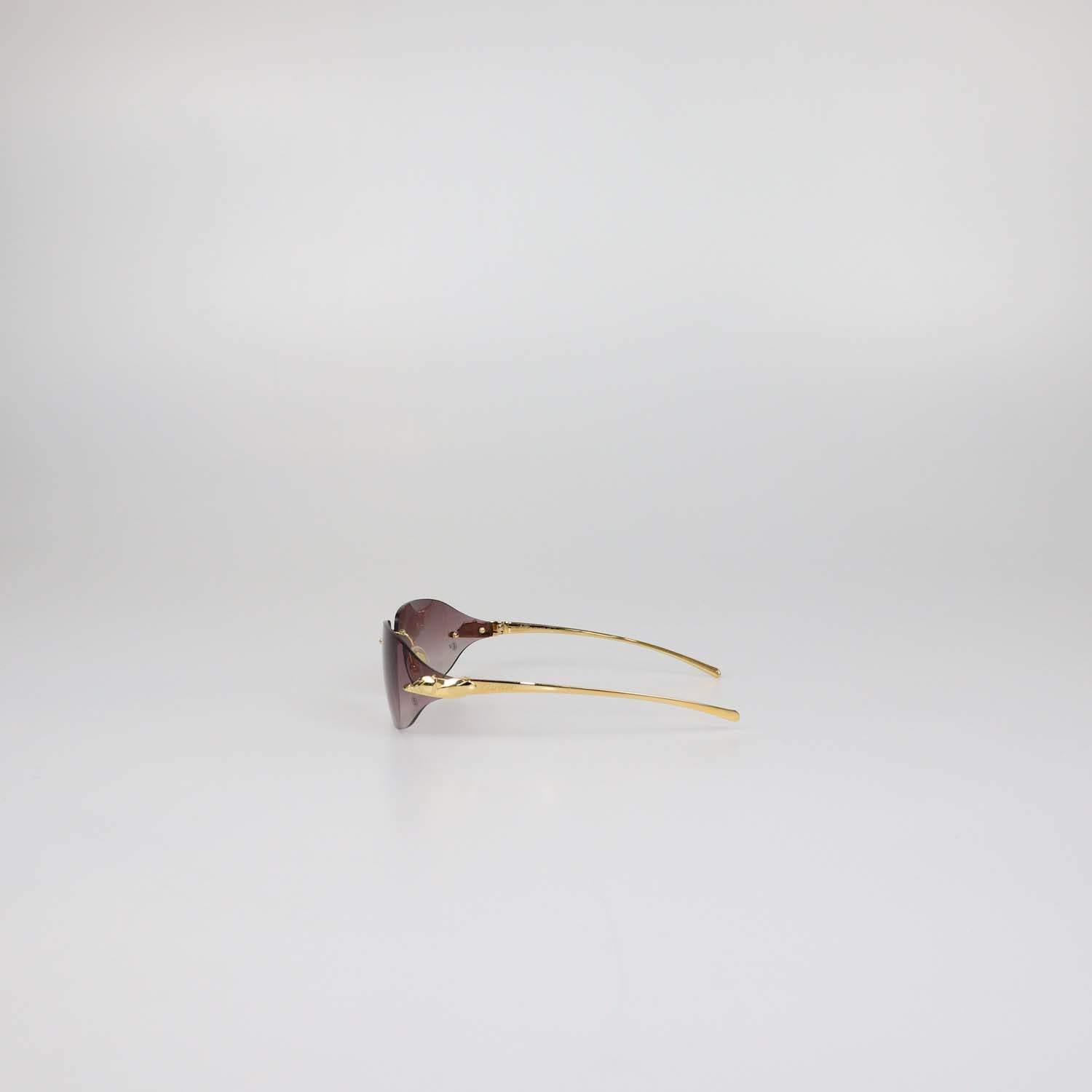 Cartier Burgundy Gradient Panthere de Cartier Rimless Sunglasses