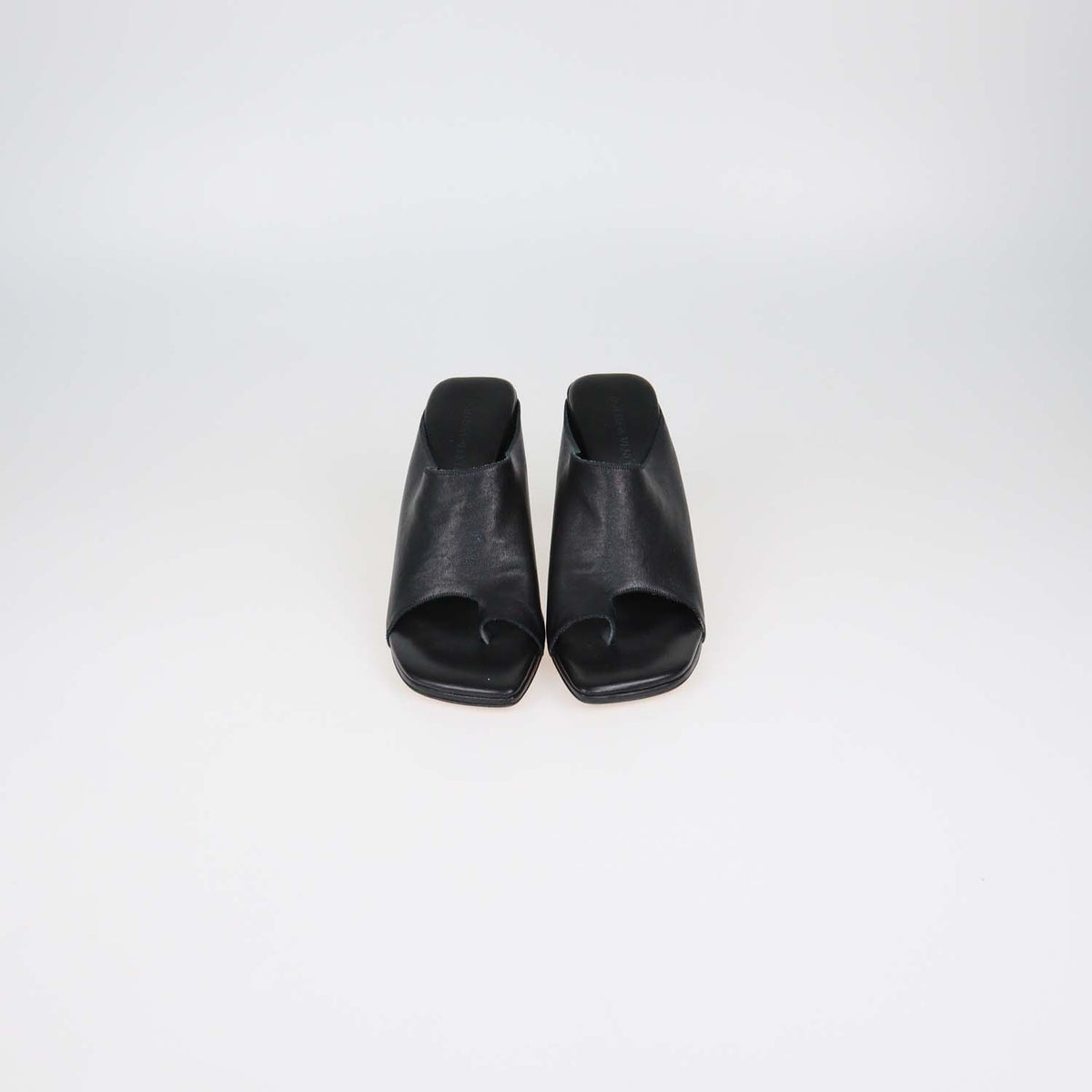 Bottega Veneta Black Leather Mules