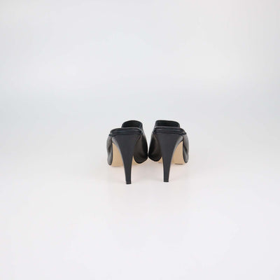 Bottega Veneta Black Leather Mules