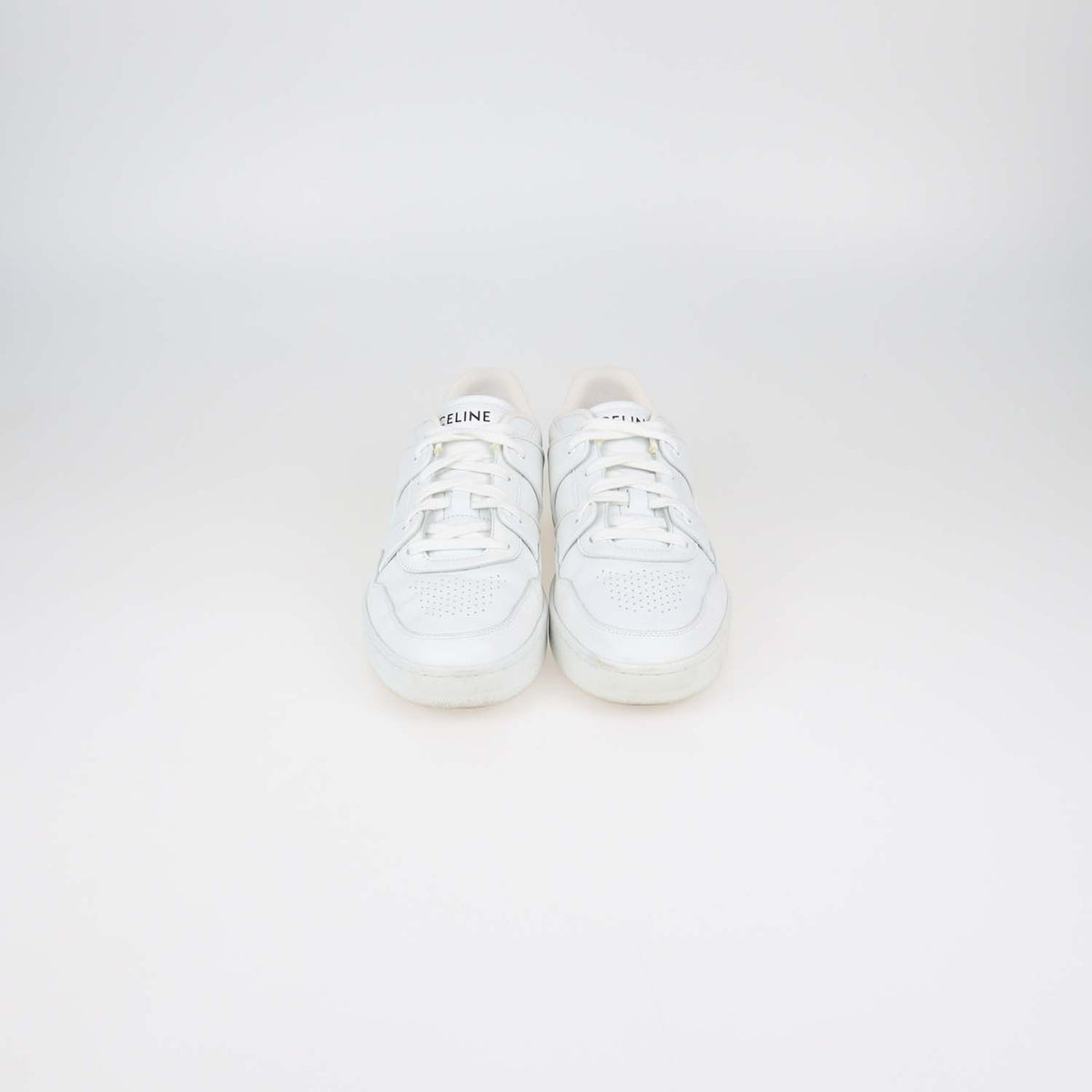 Celine White Leather CT-04 Low Top Sneakers