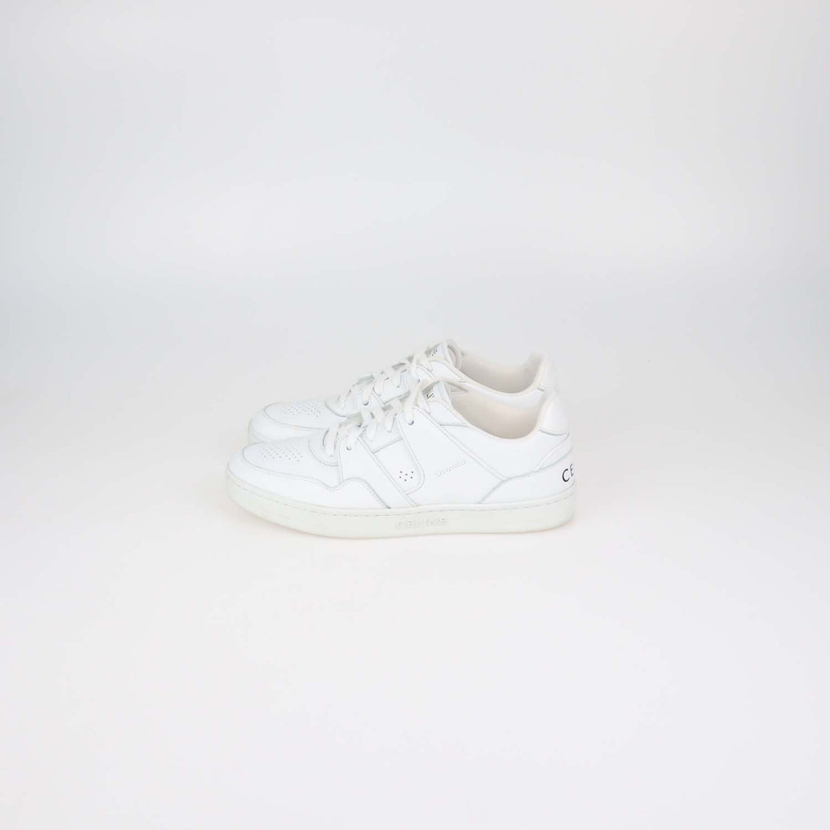 Celine White Leather CT-04 Low Top Sneakers