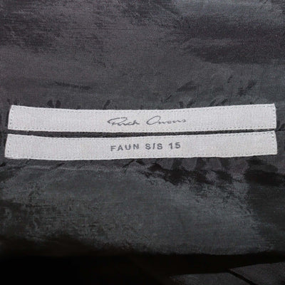 Rick Owens Black Cotton Messiah Embroidered Oversized Sleeveless Vest