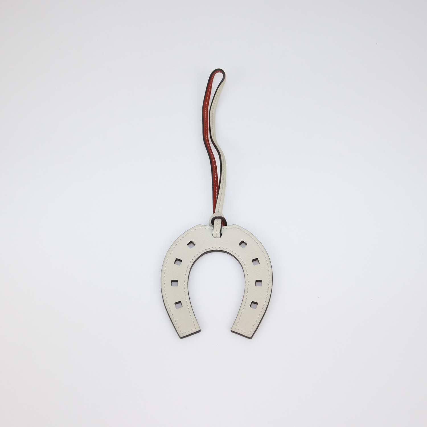 Hermes Bicolor Swift Leather Paddock Horseshoe Bag Charm