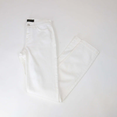 Dolce & Gabbana White Denim Floral Embroidered Girly Pants