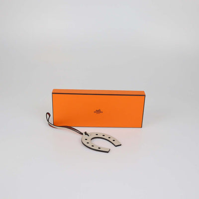 Hermes Bicolor Swift Leather Paddock Horseshoe Bag Charm