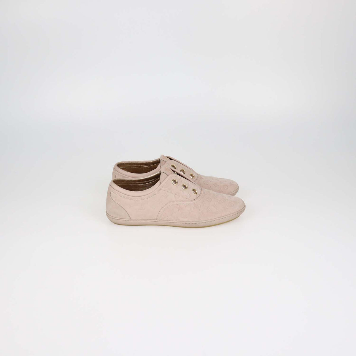 Louis Vuitton Powder Pink Monogram Nubuck Popincourt Sneakers