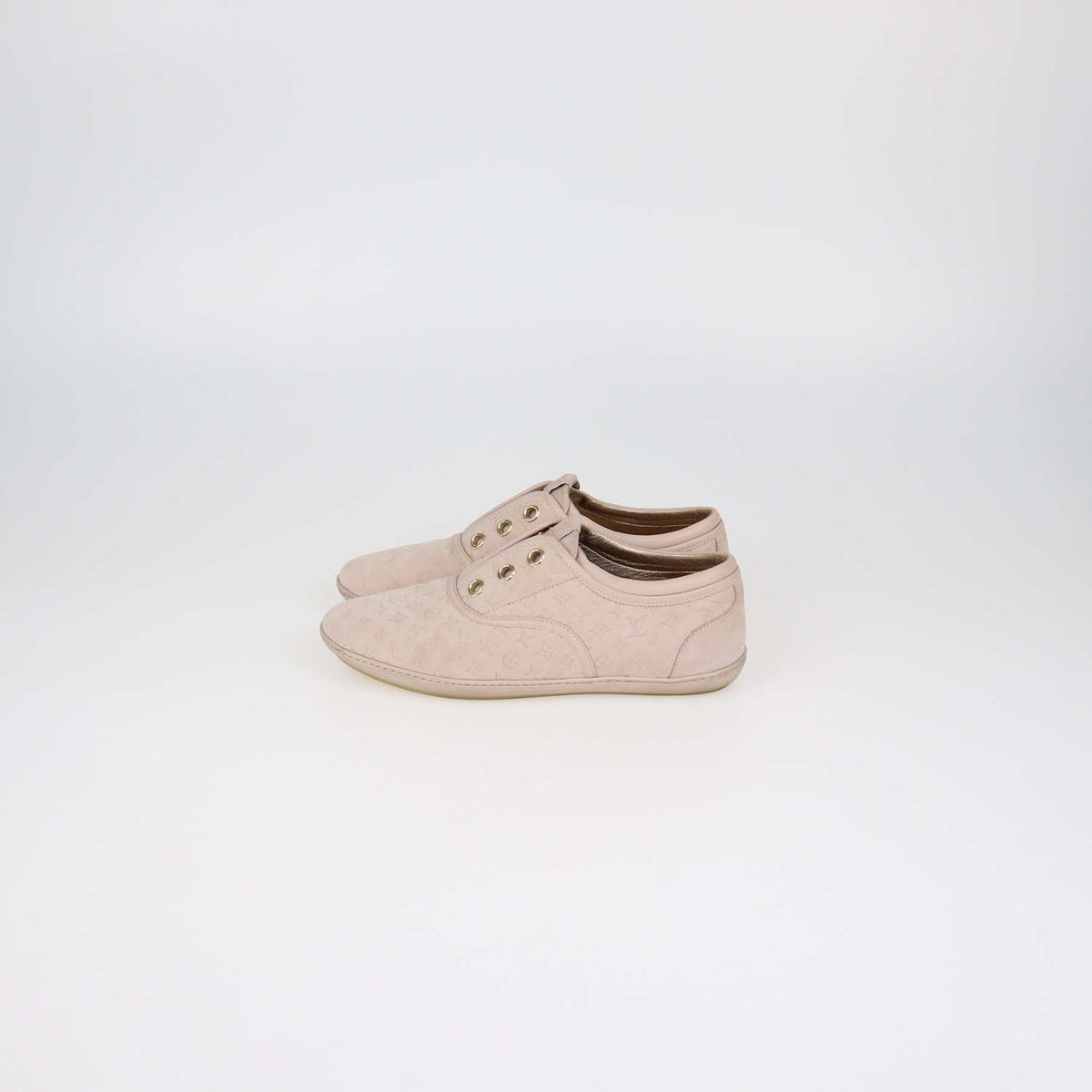 Louis Vuitton Powder Pink Monogram Nubuck Popincourt Sneakers