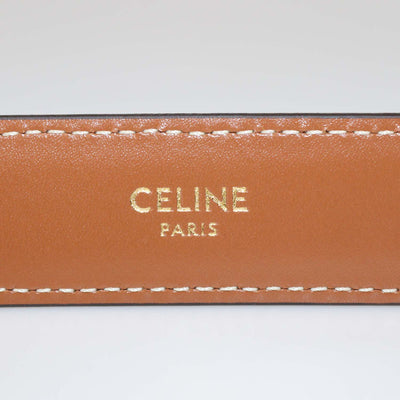Celine Tan Leather Triomphe Belt