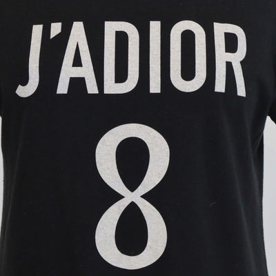 Christian Dior Black Cotton J'Adior 8 Print T-Shirt