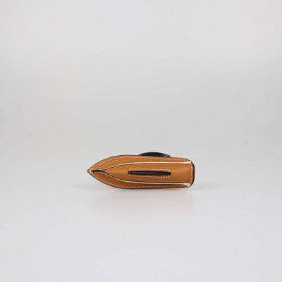 Hermes Nata,Gold,Black Epsom Leather Sail Boat Bag Charm
