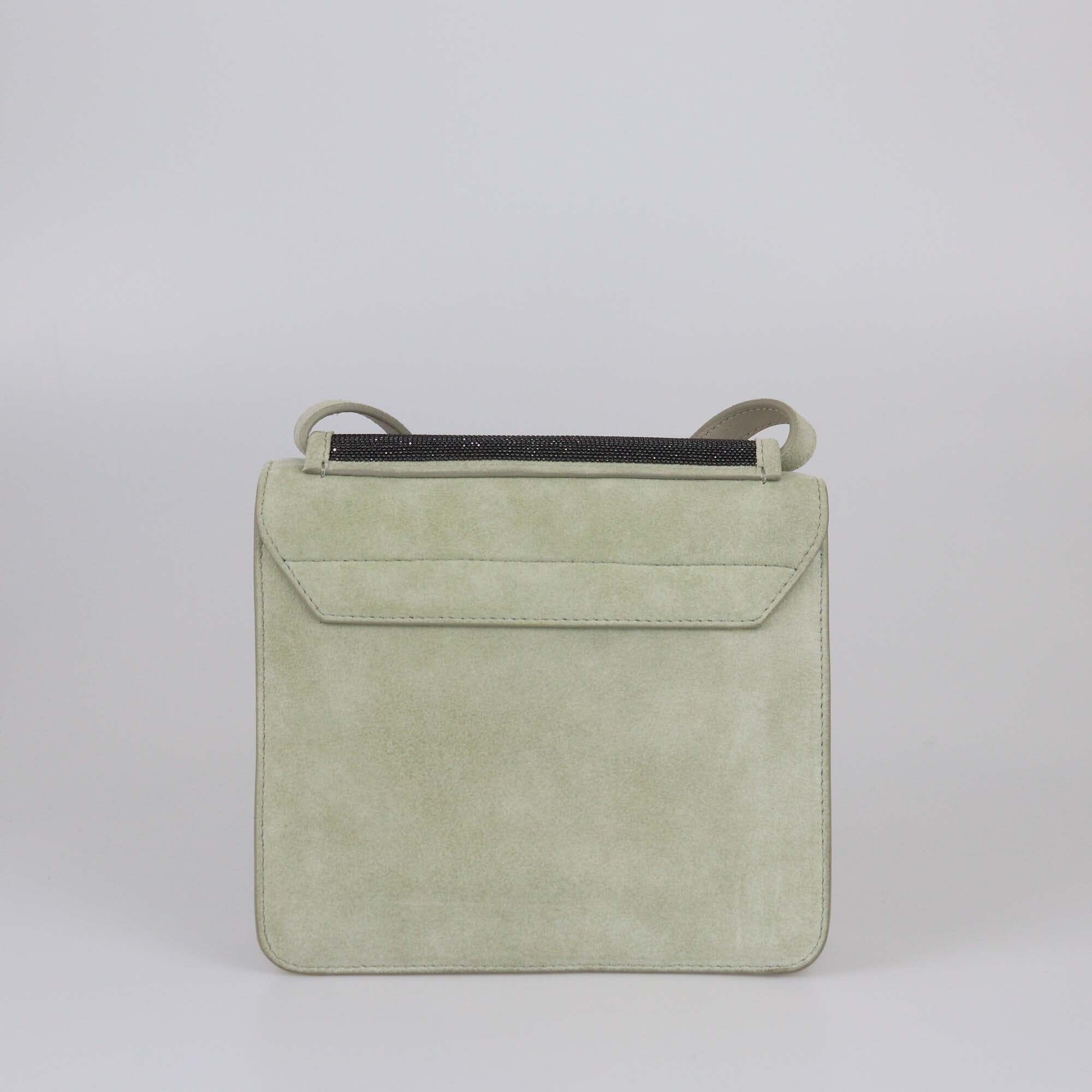 Brunello Cucinelli Light Green Monili Crossbody Bag Womens Brunello Cucinelli 