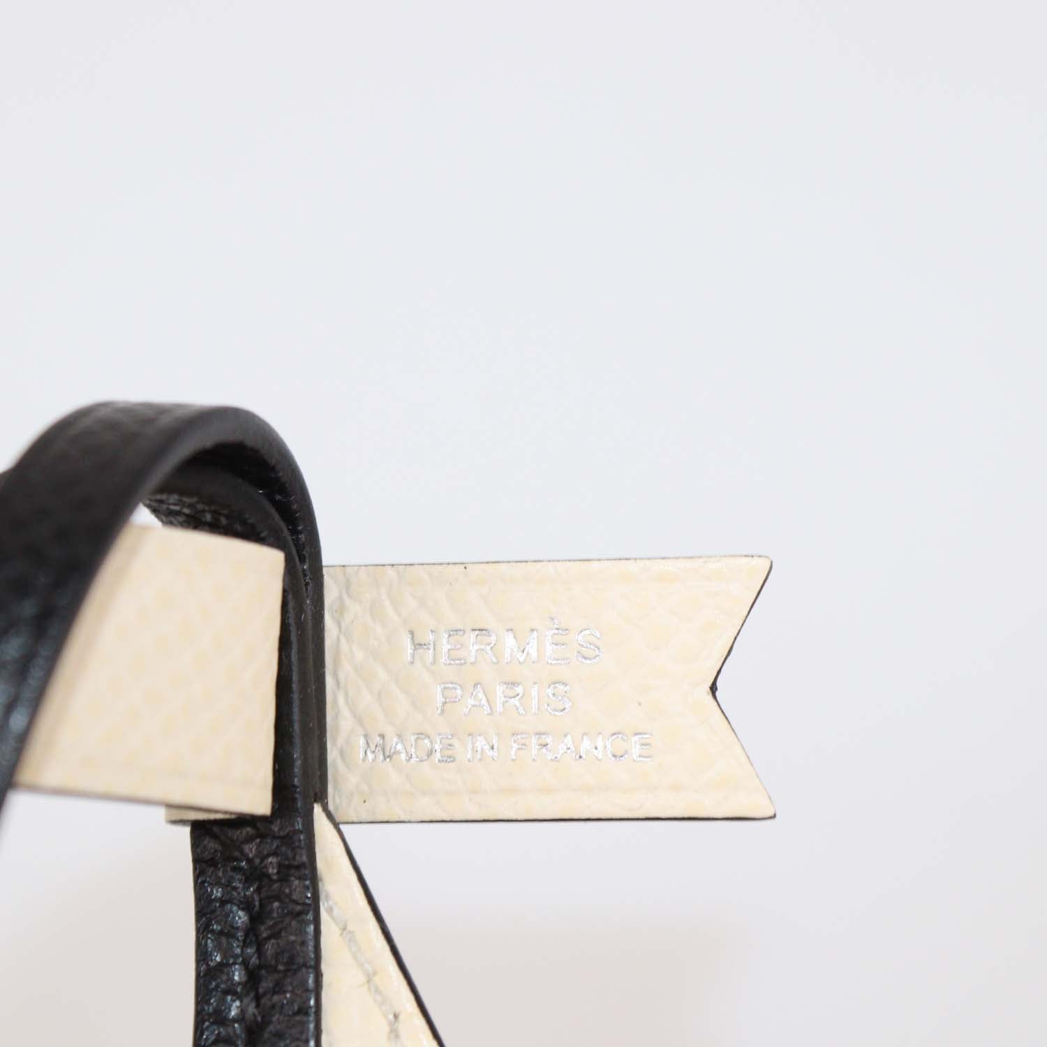 Hermes Nata,Gold,Black Epsom Leather Sail Boat Bag Charm