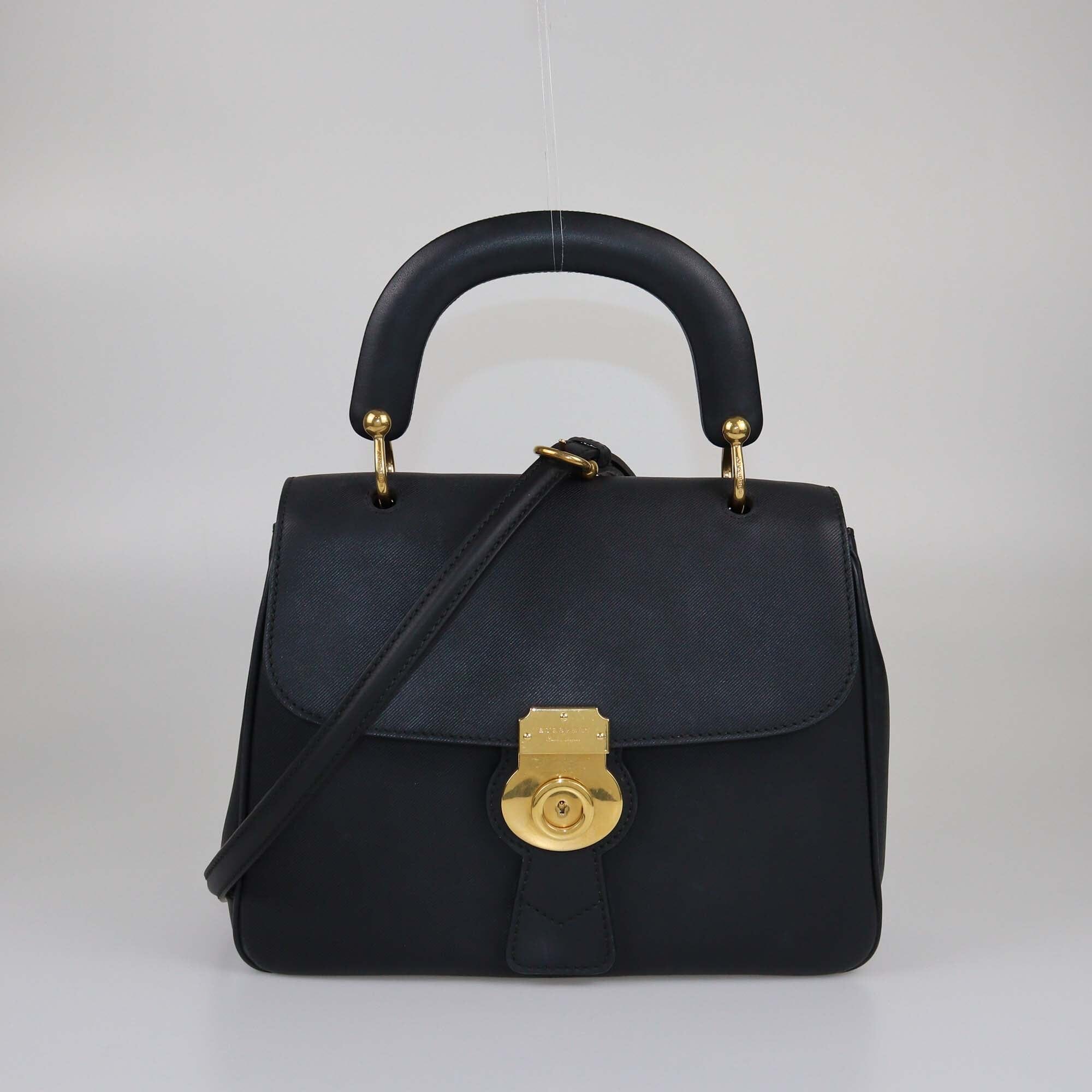 Burberry Black Medium DK88 Top Handle Bag Womens Burberry 