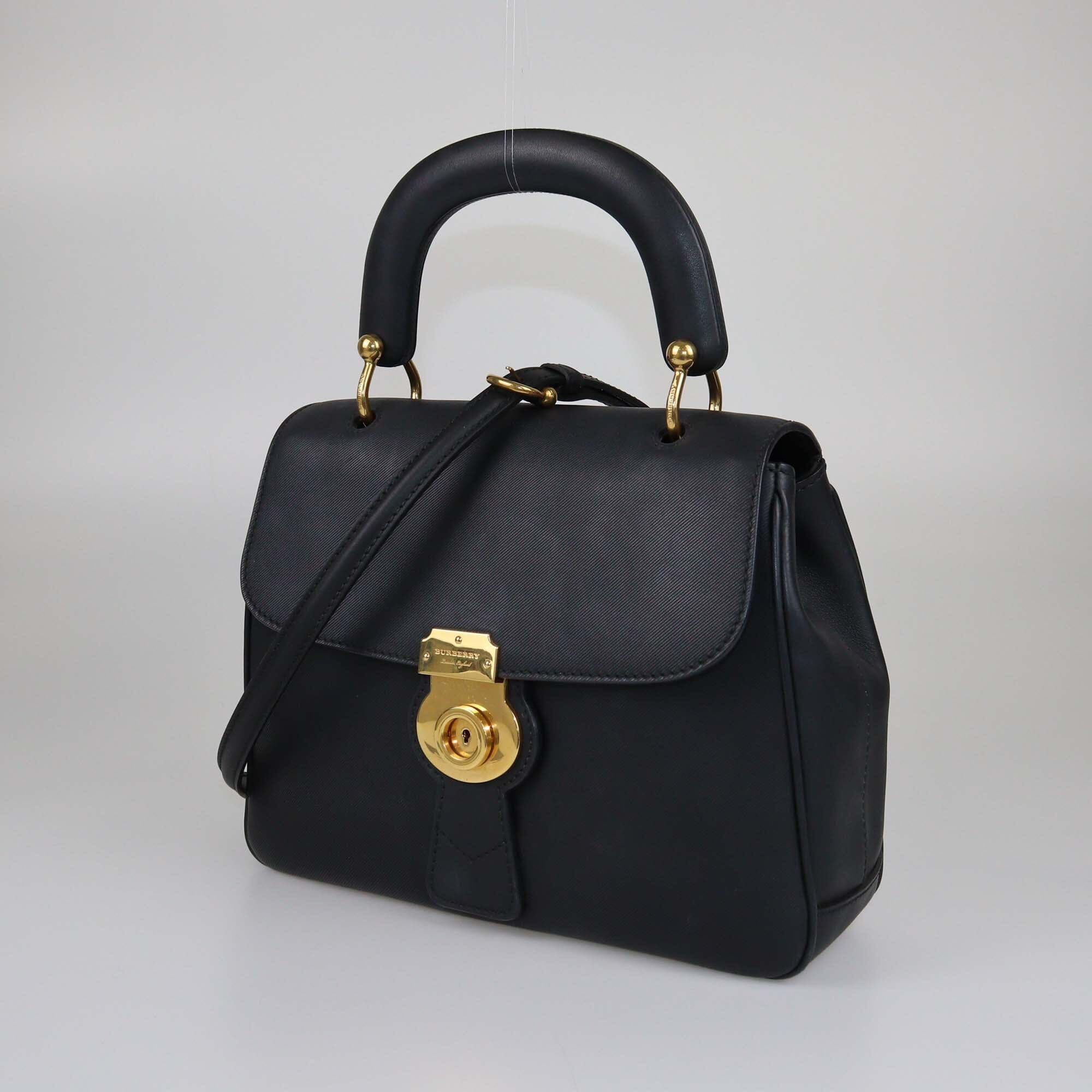 Burberry Black Medium DK88 Top Handle Bag Womens Burberry 