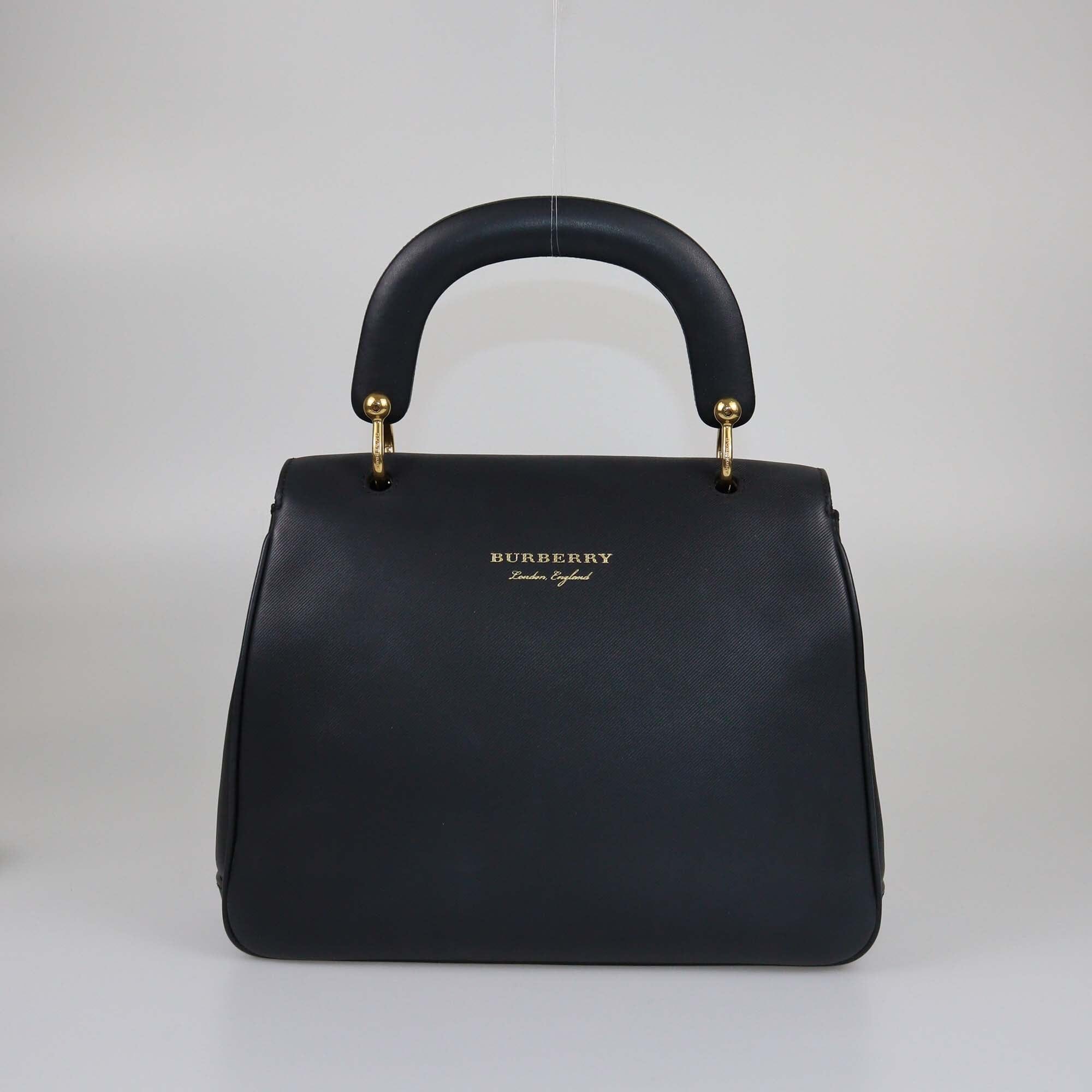 Burberry Black Medium DK88 Top Handle Bag Womens Burberry 