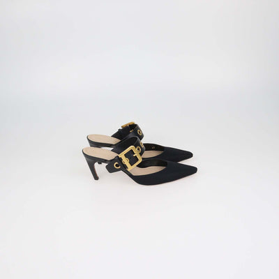 Christian Dior Black Technical Fabric D-Dior Mules