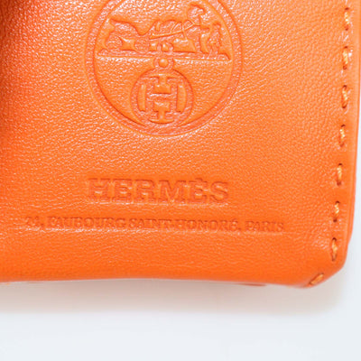Hermes Orange Leather Shopping Bag Charm