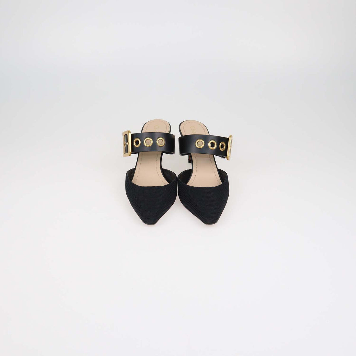 Christian Dior Black Technical Fabric D-Dior Mules