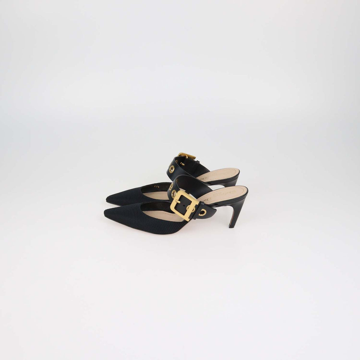 Christian Dior Black Technical Fabric D-Dior Mules
