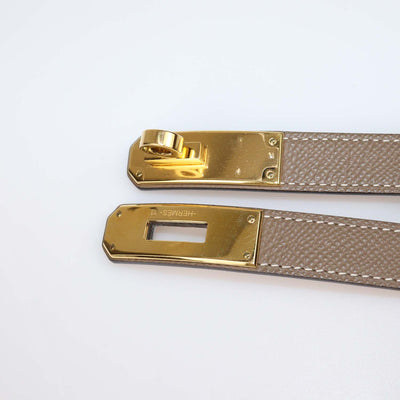 Hermes Etoupe Epsom Leather Kelly 18 Belt