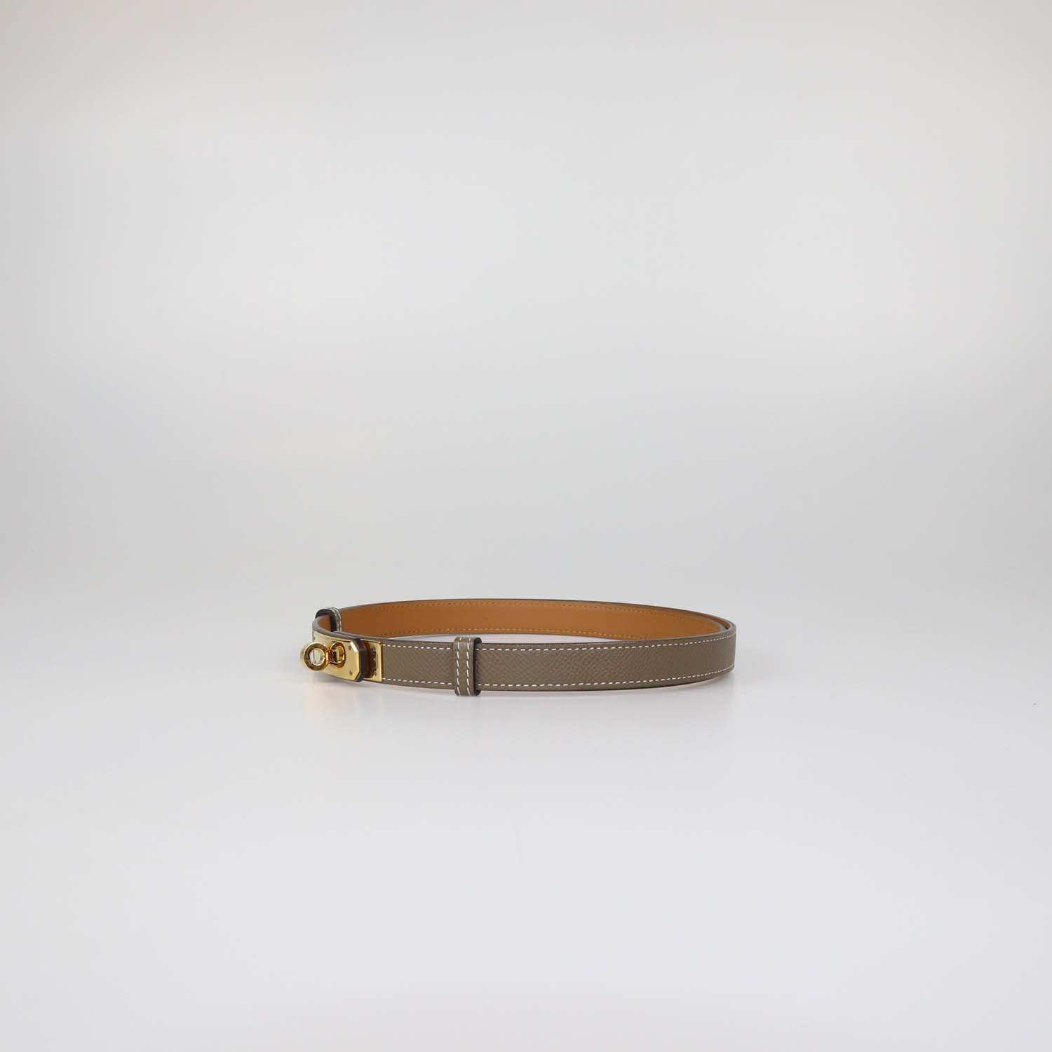 Hermes Etoupe Epsom Leather Kelly 18 Belt
